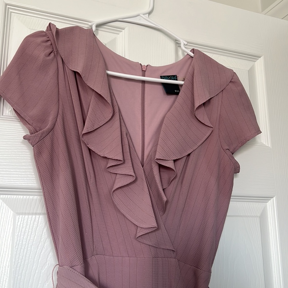Mauve Ruffle Dress - Picture 3 of 9